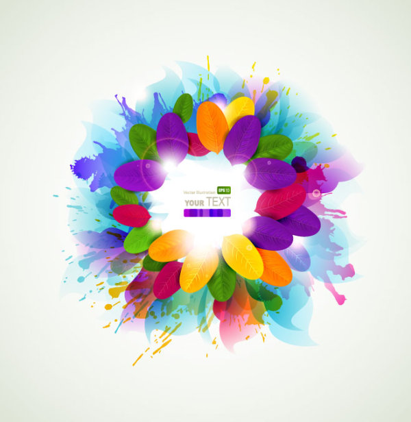 Set of Shiny Petal vector background 02