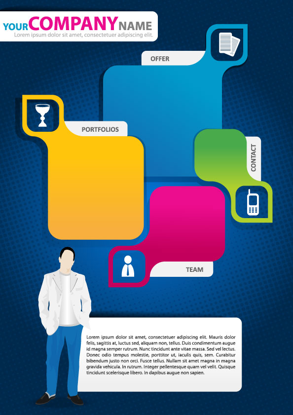 Business style background template vector set 05