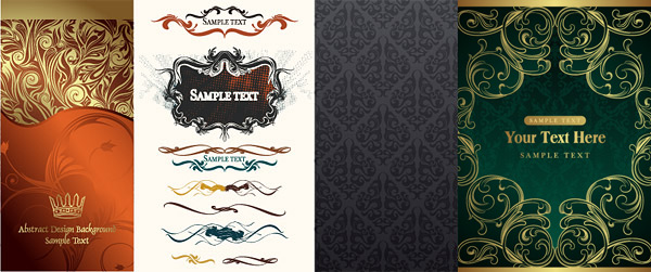 vector Patterns lace borders Backgrounds 