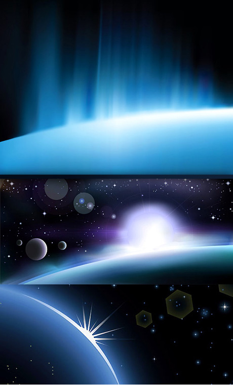 Glare space background vector
