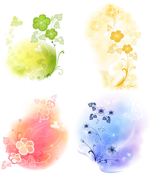 Dream soft decorative pattern background vector material