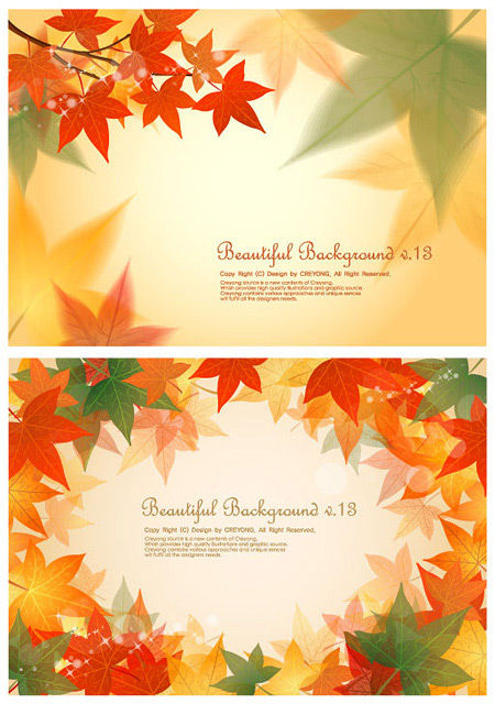 vector red leaves material background autumn leaves autumn 
