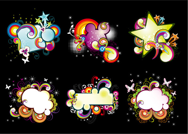 Trends in the floral dialog frames vector