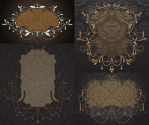 Nostalgic shading Border vector
