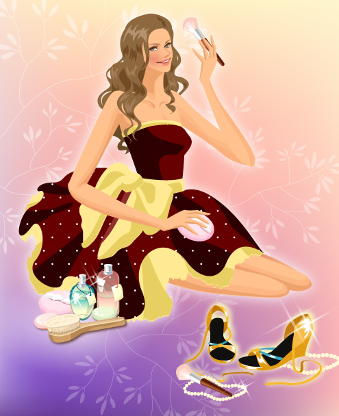 Life movement beauty set 118 vector