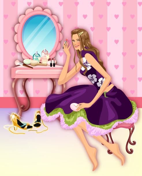 Life movement beauty set 117 vector