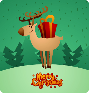 2014 Christmas elements with dot backgrounds 05