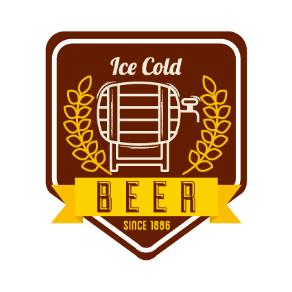 Beer stickers creative design material 01