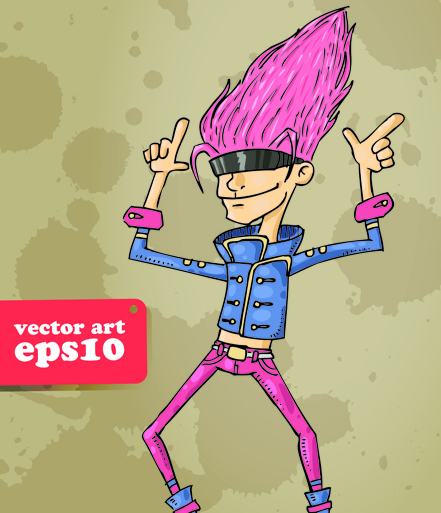 Funny Cartoon characters vector 04