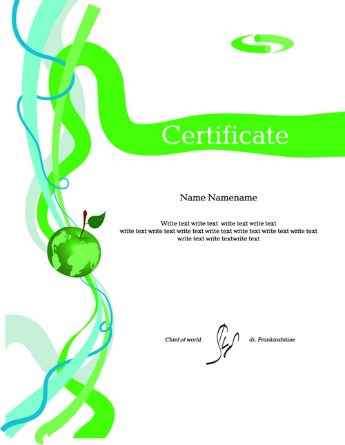 Certificate cover template vector material 02