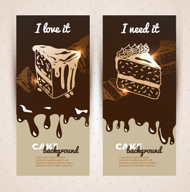 cupcake banners background vector 06 Chocolate with cupcake banners background vector 06