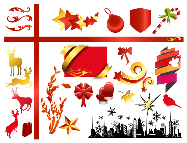Christmas adornment vector design 04