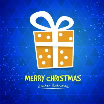 Cute Christmas gift box background vector 04