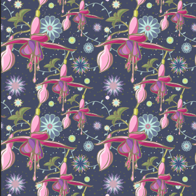 Classical flowers pattern seamless vector set 06