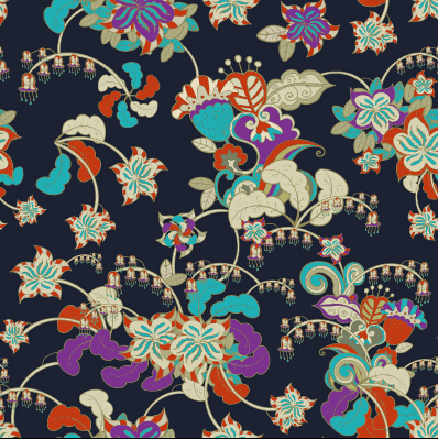 Classical flowers pattern seamless vector set 07