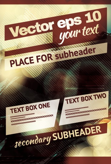 Vintage club flyer cover creative vector 02