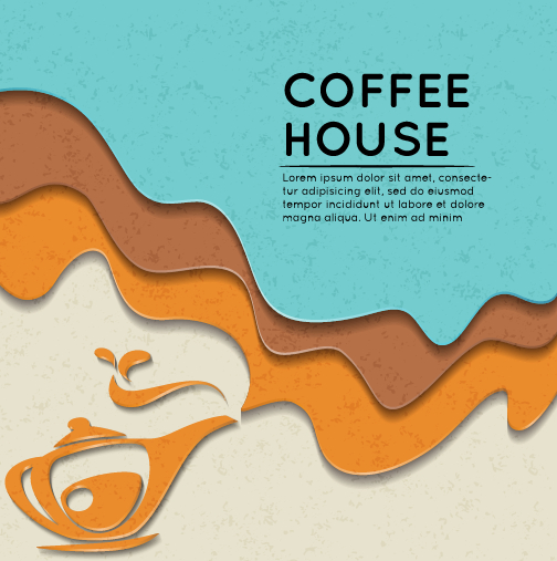 vector material Coffee house coffee background vector background 