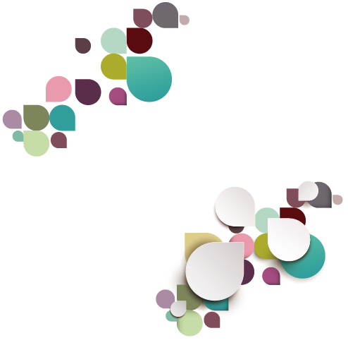 Colored petal shapes background vector