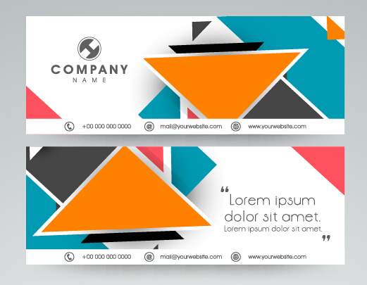 Company banners modern design vector 02