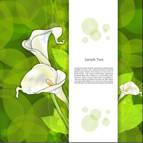Creative Flowers and you text backgrounds vector 03