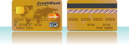 Credit Card vector template set 01