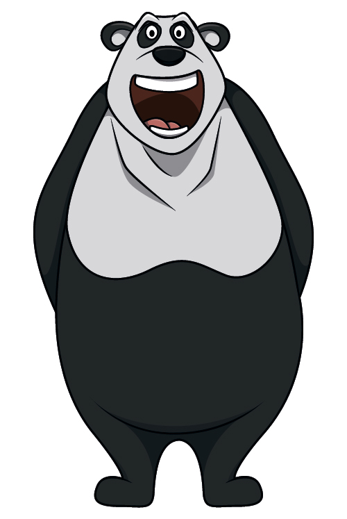 Cute cartoon panda desgin vector 02