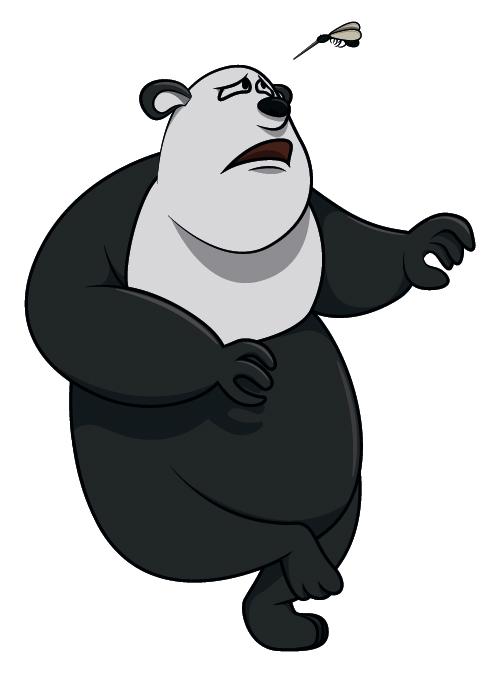 Cute cartoon panda desgin vector 06