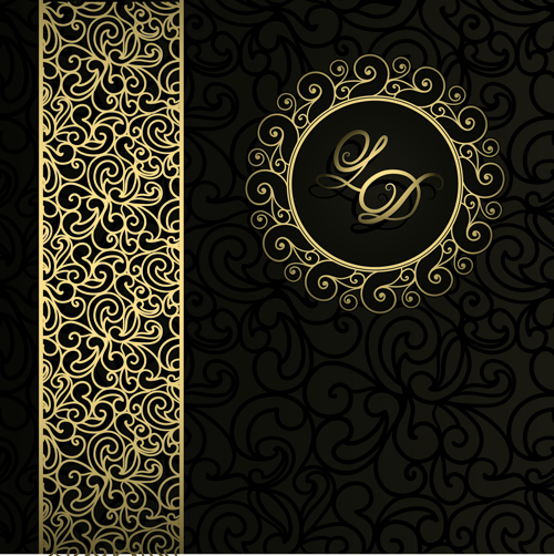 luxurious Damask Patterns background 01