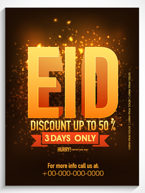 special sale offer flyer Eid 