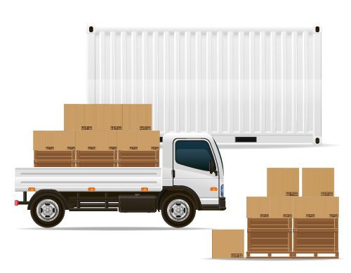Freight transportation vector material 04