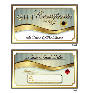 style golden gift certificate 