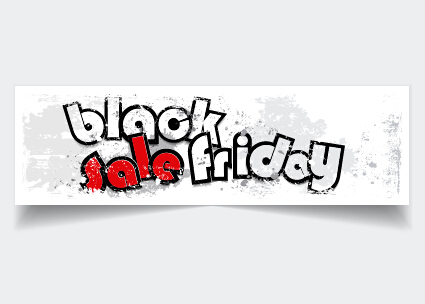 Grunge black friday sale banner vector 01