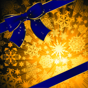 Beautiful bow holiday cards vector set 07
