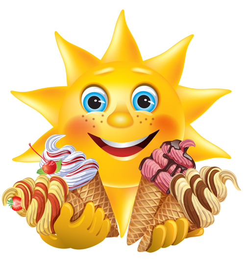 Different colored Ice cream vector 04