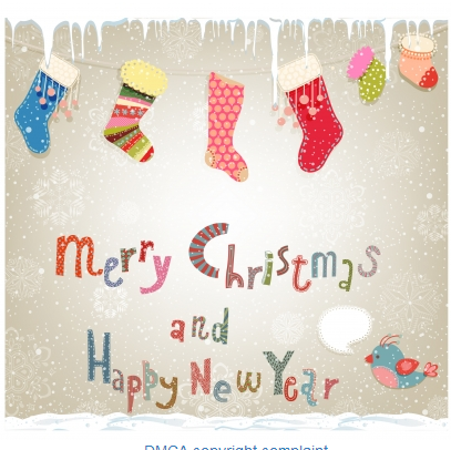 Merry christmas socks background vector Merry christmas socks background vector