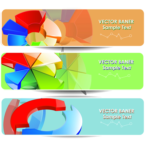 Modern business banner vector material 03