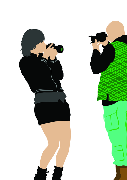 Set of Photographer design elements vector 03