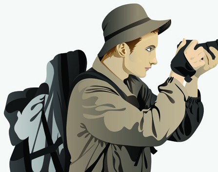 Set of Photographer design elements vector 05