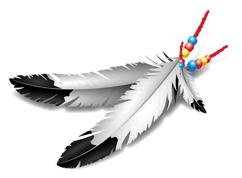 Realistic feather illustration design vector 02