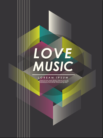 Retro font music flyer cover 