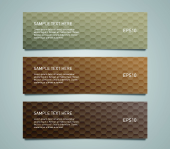 Shiny honeycomb banner design vectors 03