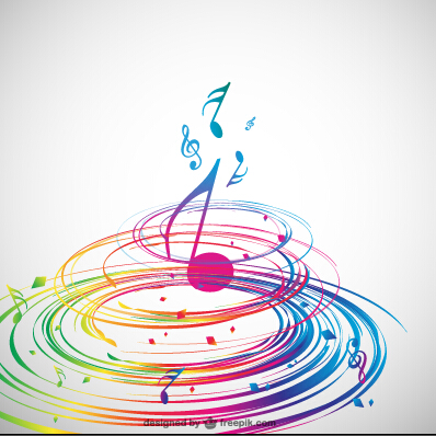 Stylish colorful music vector background graphics 01