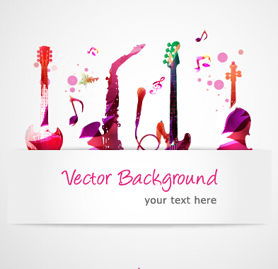 vector background music colorful 