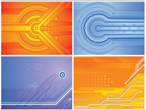 Technical Style Backgrounds vector Technical Style Backgrounds vector