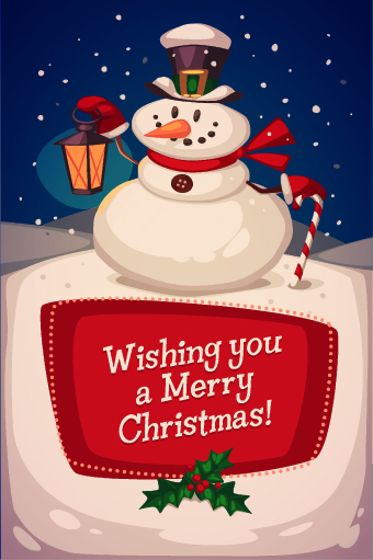 Vintage Christmas night vector background 02
