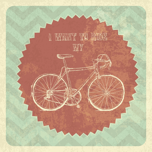 Vintage bicycle poster vectors 07 Vintage bicycle poster vectors 07