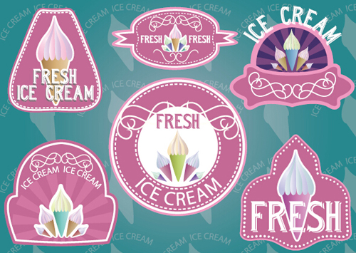 vintage vector material labels label ice cream ice cream 