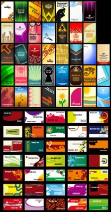 Business cards fashion desgin material vector 01 Business cards fashion desgin material vector 01