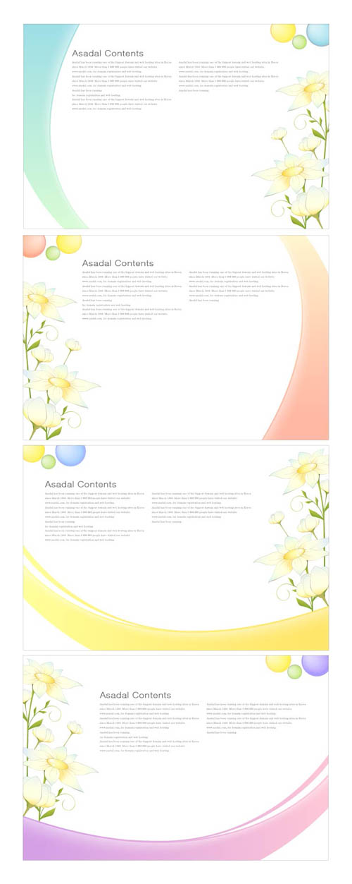 charm spring flower background art vector 04