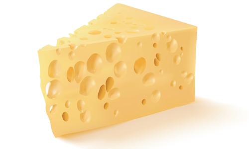 Realistic cheese design elements vector set 06